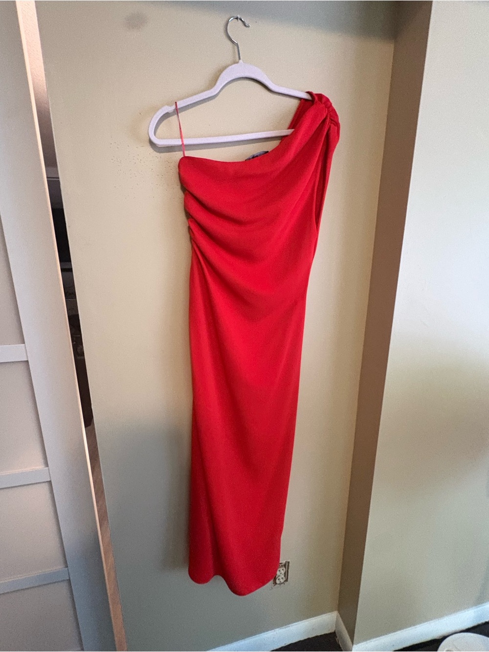 Mango One Shoulder Sexy Maxi